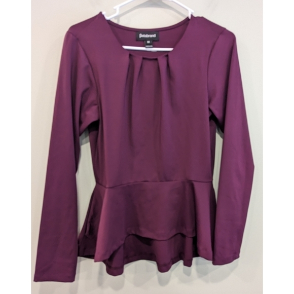 Betabrand Tops - Betabrand Billion Dollar Peplum Top in Plum Size Medium
